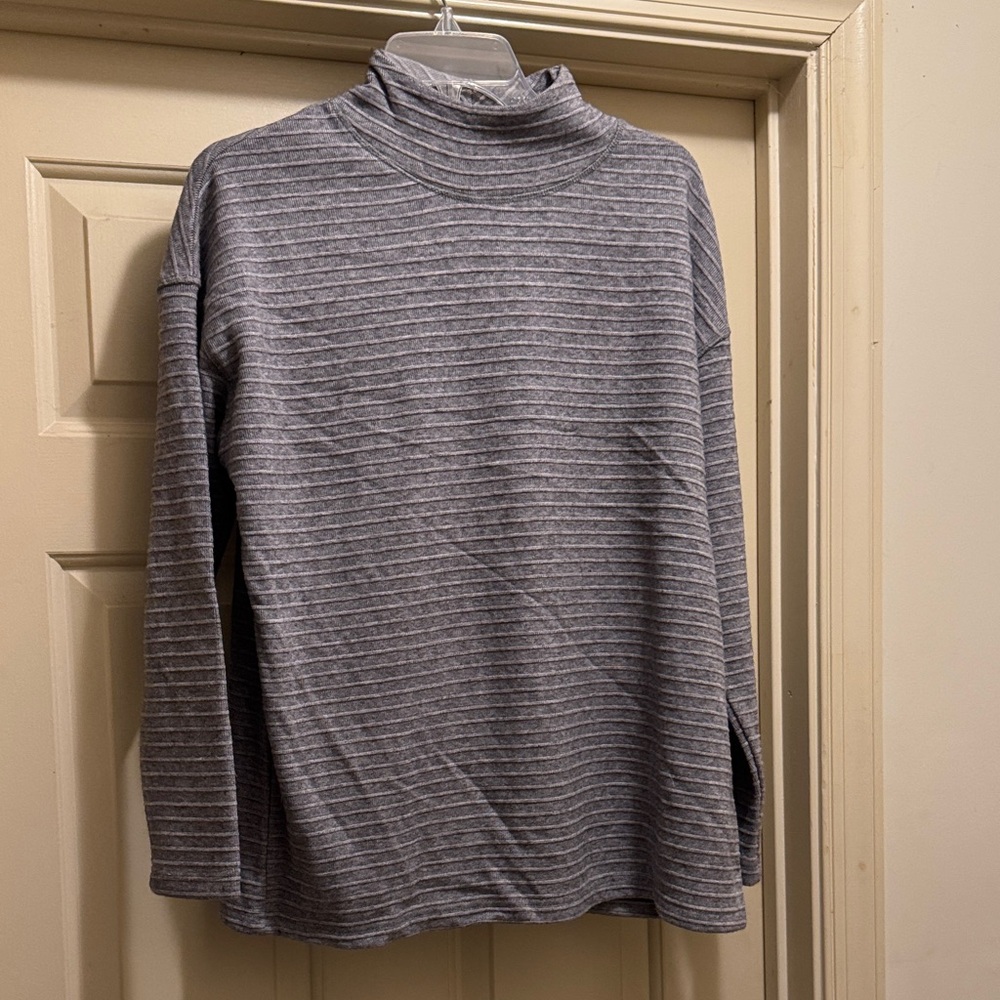 Mono B Gray Turtleneck Sweater